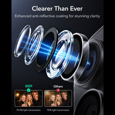 ESR Armorite Camera Protector Tempered Glass for iPhone 18 Pro / 18 Pro Max - Dark Cherry