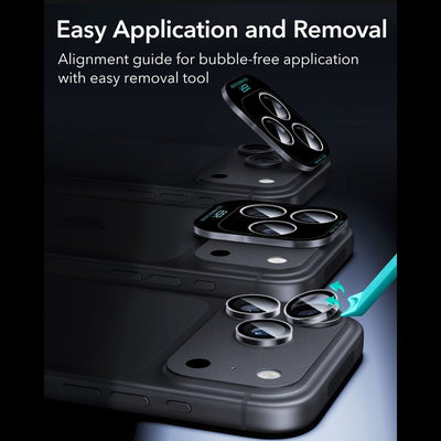 ESR Armorite Camera Protector Tempered Glass for iPhone 18 Pro / 18 Pro Max - Dark Cherry