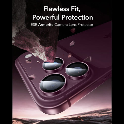 ESR Armorite Camera Protector Tempered Glass for iPhone 18 Pro / 18 Pro Max - Dark Cherry