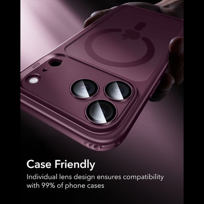ESR Armorite Camera Protector Tempered Glass for iPhone 18 Pro / 18 Pro Max - Dark Cherry