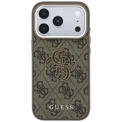 Guess 4G &amp; Big Resin Logo Case for iPhone 17 Pro Max / 18 Pro Max - Brown
