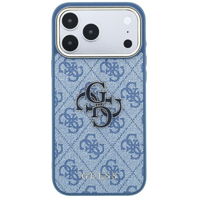 Guess 4G &amp; Big Resin Logo Case for iPhone 17 Pro Max / 18 Pro Max - Light Blue