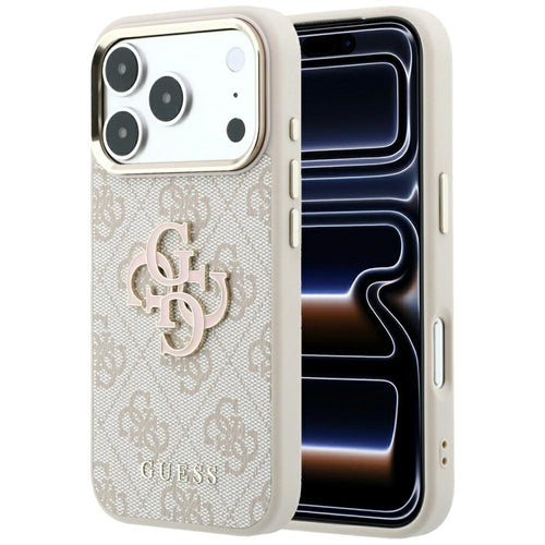 Guess 4G &amp; Big Resin Logo Case for iPhone 17 Pro Max / 18 Pro Max - Pink