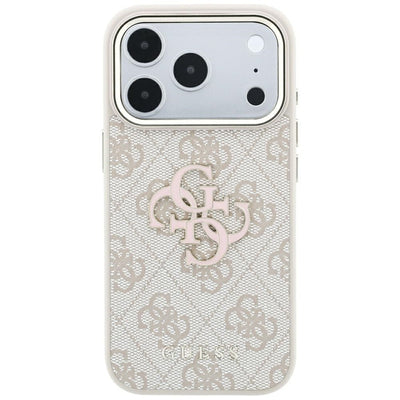 Guess 4G &amp; Big Resin Logo Case for iPhone 17 Pro Max / 18 Pro Max - Pink