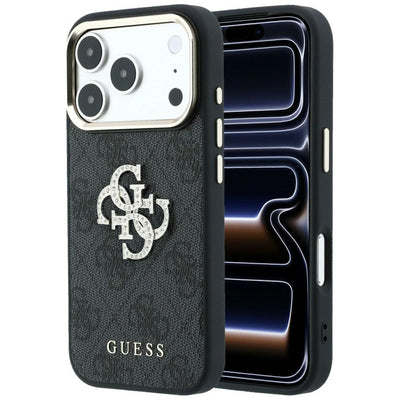 Guess 4G &amp; Big Strass Logo Case for iPhone 17 Pro Max / 18 Pro Max - Black
