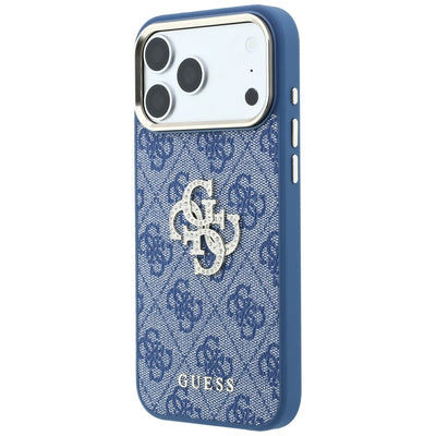 Guess 4G &amp; Big Strass Logo Case for iPhone 18 Pro Max / 17 Pro Max - Blue