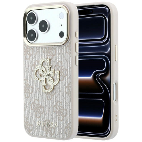 Guess 4G &amp; Big Strass Logo Case for iPhone 17 Pro / 18 Pro - Pink