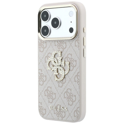 Guess 4G &amp; Big Strass Logo Case for iPhone 17 Pro / 18 Pro - Pink