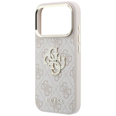 Guess 4G &amp; Big Strass Logo Case for iPhone 17 Pro / 18 Pro - Pink