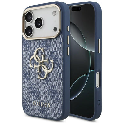 Guess 4G Big 4G Classic Logo Case for iPhone 18 Pro / 17 Pro - Blue and Gold