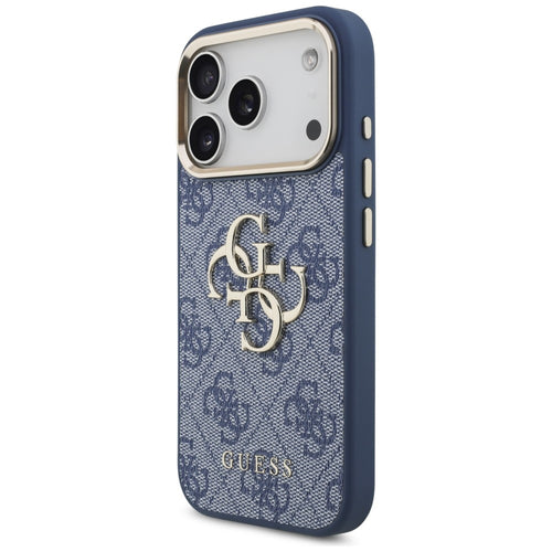Guess 4G Big 4G Classic Logo Case for iPhone 18 Pro / 17 Pro - Blue and Gold
