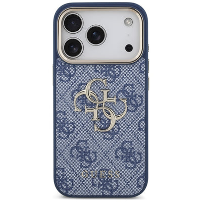 Guess 4G Big 4G Classic Logo Case for iPhone 18 Pro / 17 Pro - Blue and Gold