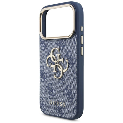 Guess 4G Big 4G Classic Logo Case for iPhone 18 Pro / 17 Pro - Blue and Gold