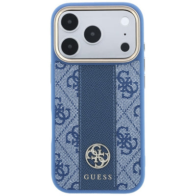 Guess 4G with Stripe Round and Classic Logos MagSafe Case for iPhone 17 Pro / 18 Pro - Blue