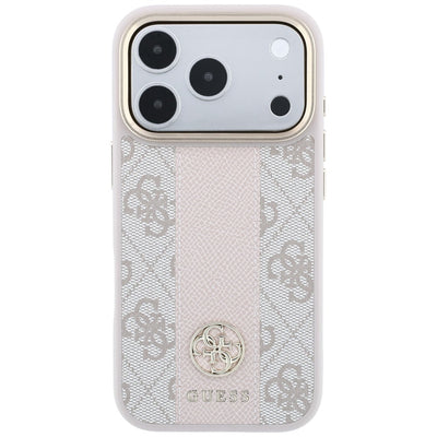 Guess 4G with Stripe Round and Classic Logos MagSafe case for iPhone 17 Pro / 18 Pro - pink