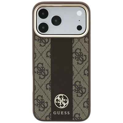 Guess 4G with Stripe Round and Classic Logos MagSafe Case for iPhone 17 Pro Max / 18 Pro Max - Brown