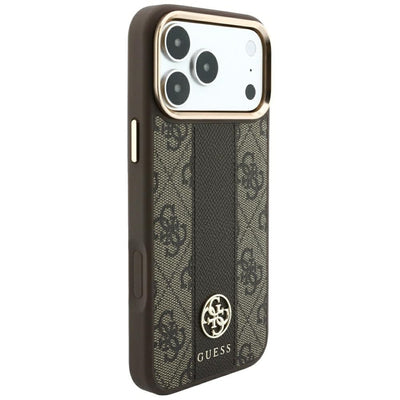 Guess 4G with Stripe Round and Classic Logos MagSafe Case for iPhone 17 Pro Max / 18 Pro Max - Brown