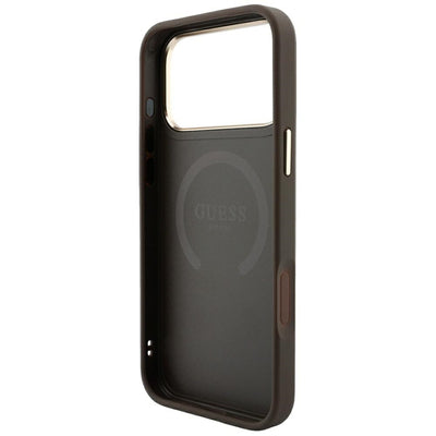 Guess 4G with Stripe Round and Classic Logos MagSafe Case for iPhone 17 Pro Max / 18 Pro Max - Brown
