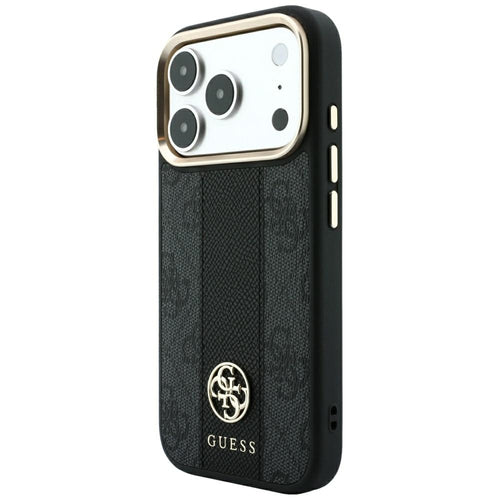 Guess 4G with Stripe Round and Classic Logos MagSafe Case for iPhone 17 Pro Max / 18 Pro Max - Black