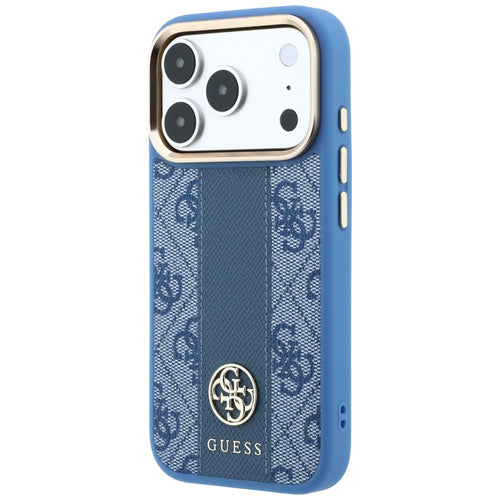 Guess 4G with Stripe Round and Classic Logos MagSafe Case for iPhone 17 Pro Max / 18 Pro Max - Blue