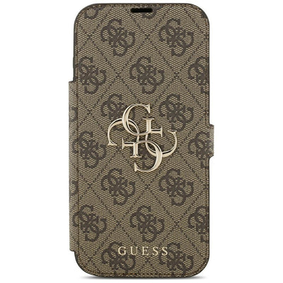 Guess Book 4G Metal Logo Case for iPhone 18 Pro Max / 17 Pro Max - Brown