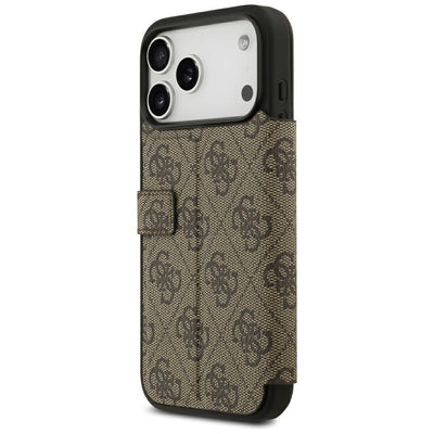 Guess Book 4G Metal Logo Case for iPhone 18 Pro Max / 17 Pro Max - Brown