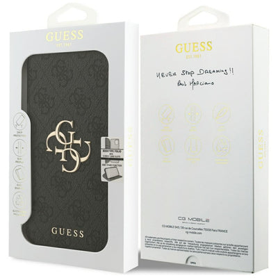 Guess Book 4G Metal Logo Case for iPhone 18 Pro Max / 17 Pro Max - Black