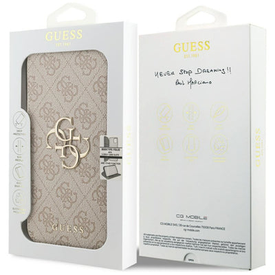 Guess Book 4G Metal Logo Case for iPhone 18 Pro Max / 17 Pro Max - Pink