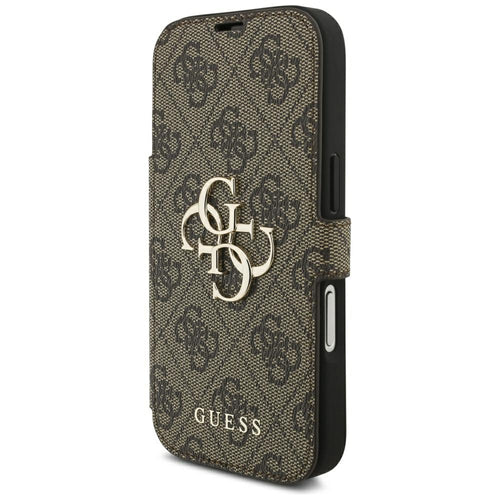 Guess Book 4G Metal Logo Case for iPhone 18 Pro / 17 Pro - Brown