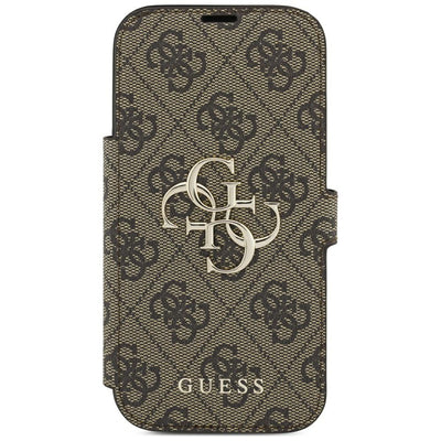 Guess Book 4G Metal Logo Case for iPhone 18 Pro / 17 Pro - Brown