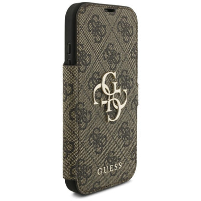 Guess Book 4G Metal Logo Case for iPhone 18 Pro / 17 Pro - Brown