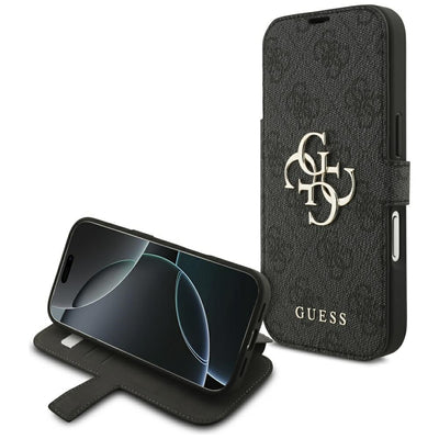 Guess Book 4G Metal Logo Case for iPhone 18 Pro / 17 Pro - Black