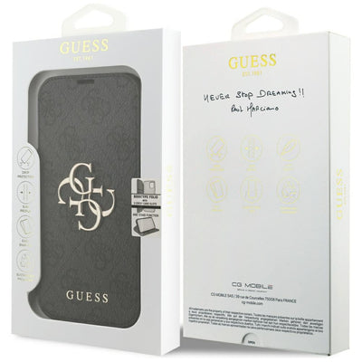 Guess Book 4G Metal Logo Case for iPhone 18 Pro / 17 Pro - Black
