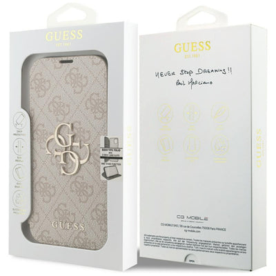 Guess Book 4G Metal Logo Case for iPhone 18 Pro / 17 Pro - Pink
