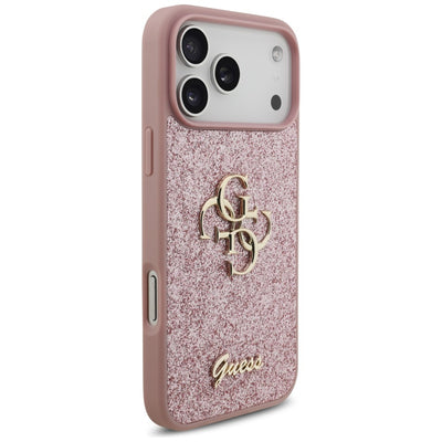 Guess Fixed Glitter Big 4G Case for iPhone 18 Pro Max / 17 Pro Max - Pink