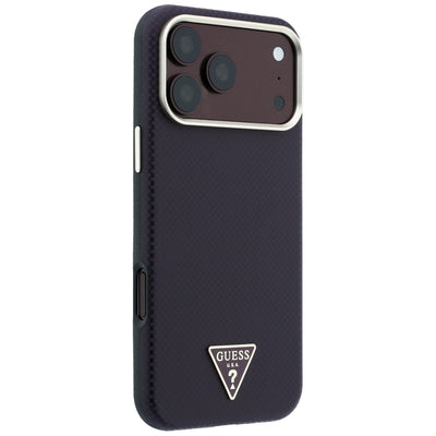 Guess Kevlar Triangle Logo MagSafe Case for iPhone 17 Pro / 18 Pro - Burgundy