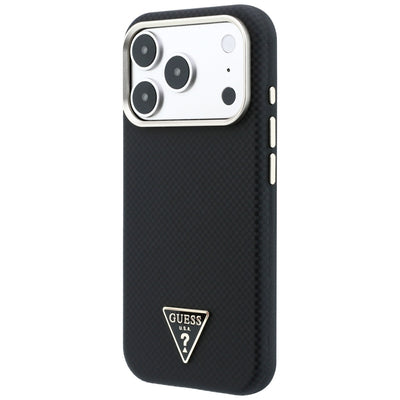 Guess Kevlar Triangle Logo MagSafe Case for iPhone 17 Pro / 18 Pro - Black