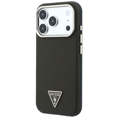 Guess Kevlar Triangle Logo MagSafe Case for iPhone 17 Pro Max / 18 Pro Max - Brown