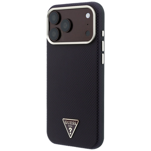 Guess Kevlar Triangle Logo MagSafe Case for iPhone 17 Pro Max / 18 Pro Max - Burgundy