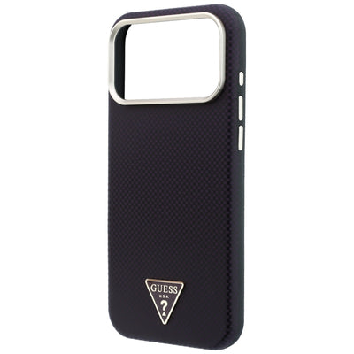 Guess Kevlar Triangle Logo MagSafe Case for iPhone 17 Pro Max / 18 Pro Max - Burgundy