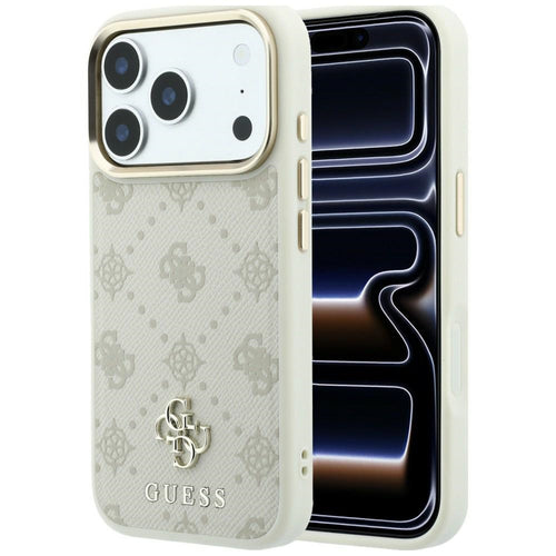 Guess Peony 4G Small Logo MagSafe case for iPhone 17 Pro / 18 Pro - beige