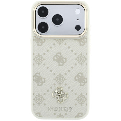 Guess Peony 4G Small Logo MagSafe case for iPhone 17 Pro / 18 Pro - beige
