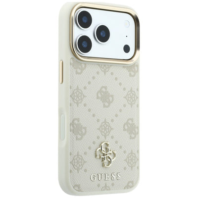 Guess Peony 4G Small Logo MagSafe case for iPhone 17 Pro / 18 Pro - beige