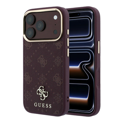 Guess Peony 4G Small Logo MagSafe Case for iPhone 17 Pro / 18 Pro - Burgundy