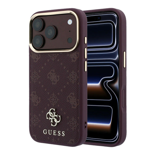 Guess Peony 4G Small Logo MagSafe Case for iPhone 17 Pro / 18 Pro - Burgundy