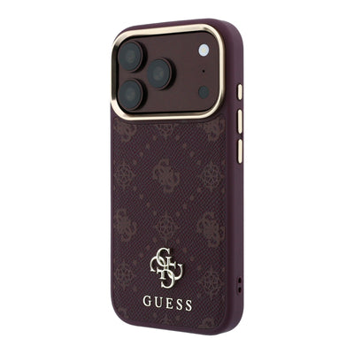 Guess Peony 4G Small Logo MagSafe Case for iPhone 17 Pro / 18 Pro - Burgundy
