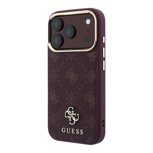 Guess Peony 4G Small Logo MagSafe Case for iPhone 17 Pro / 18 Pro - Burgundy