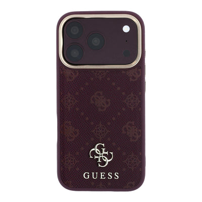 Guess Peony 4G Small Logo MagSafe Case for iPhone 17 Pro / 18 Pro - Burgundy