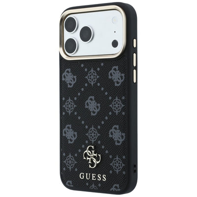 Guess Peony 4G Small Logo MagSafe Case for iPhone 17 Pro / 18 Pro - Black