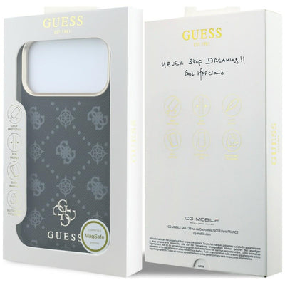 Guess Peony 4G Small Logo MagSafe Case for iPhone 17 Pro / 18 Pro - Black